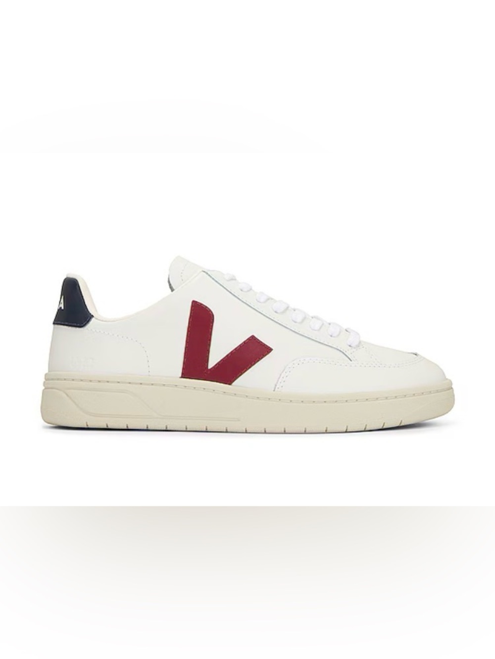 VEJA V-12 LEATHER SNEAKER EXTRA WHITE MARSALA NAUTICO V LOGO LACE UP SZ 7 EU 38 - Picture 3 of 16